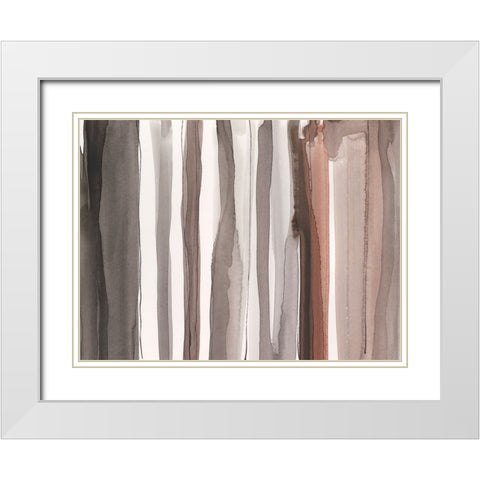 Picket Fence IV White Modern Wood Framed Art Print with Double Matting by Dixon, Samuel