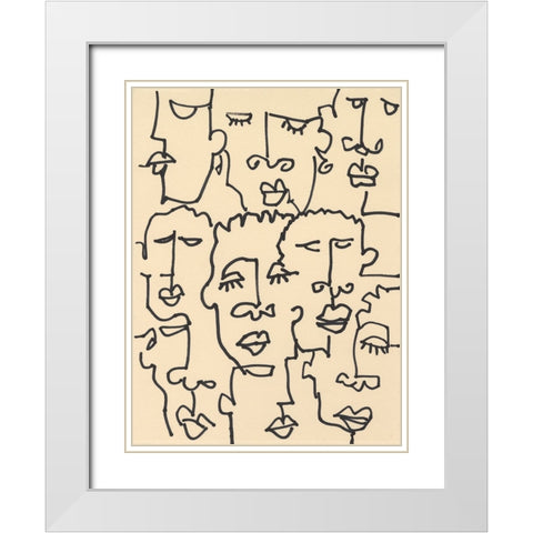 Ethic Inline II White Modern Wood Framed Art Print with Double Matting by Dixon, Samuel