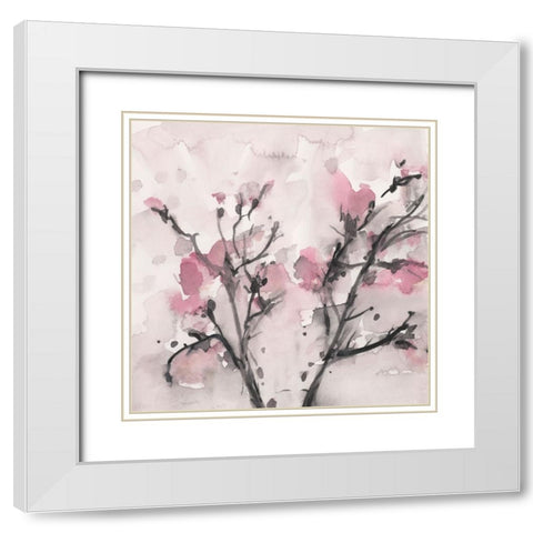 The Blossoms II White Modern Wood Framed Art Print with Double Matting by Dixon, Samuel