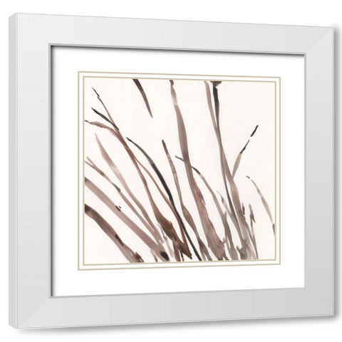 The Brown Grass I White Modern Wood Framed Art Print with Double Matting by Dixon, Samuel