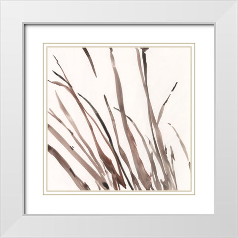 The Brown Grass I White Modern Wood Framed Art Print with Double Matting by Dixon, Samuel