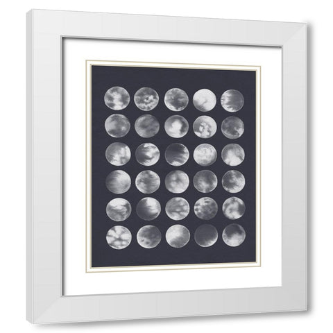Many Moons III White Modern Wood Framed Art Print with Double Matting by Popp, Grace