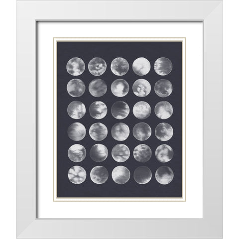 Many Moons III White Modern Wood Framed Art Print with Double Matting by Popp, Grace