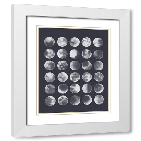 Many Moons IV White Modern Wood Framed Art Print with Double Matting by Popp, Grace