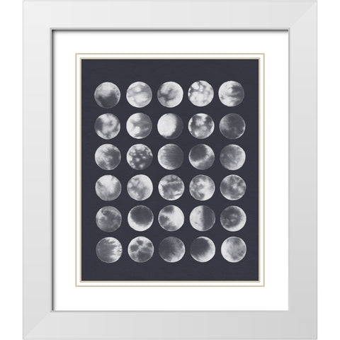 Many Moons IV White Modern Wood Framed Art Print with Double Matting by Popp, Grace