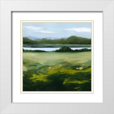 River Run Valley II White Modern Wood Framed Art Print with Double Matting by Popp, Grace