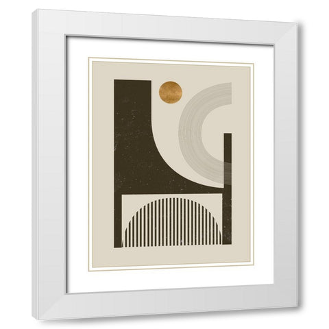 Custom Unknown Space II White Modern Wood Framed Art Print with Double Matting by Wang, Melissa