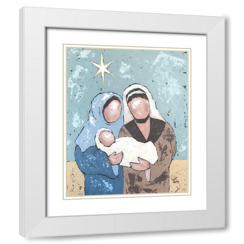 A Silent Night I White Modern Wood Framed Art Print with Double Matting by Reynolds, Jade