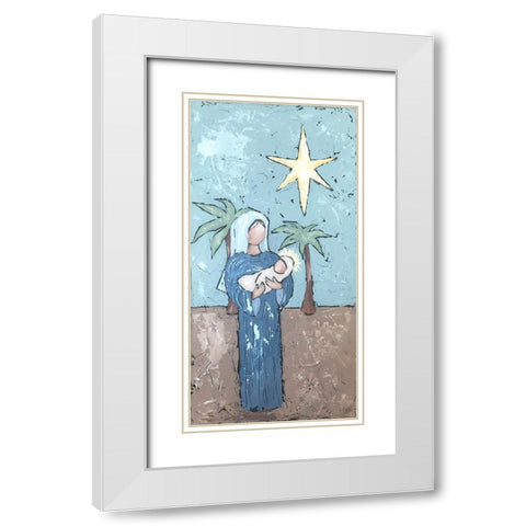 A Silent Night II White Modern Wood Framed Art Print with Double Matting by Reynolds, Jade