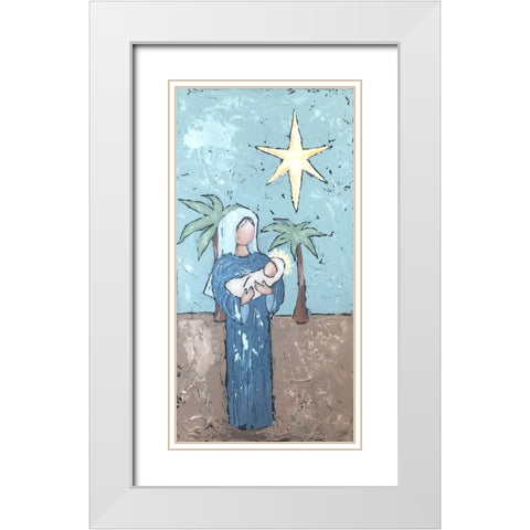A Silent Night II White Modern Wood Framed Art Print with Double Matting by Reynolds, Jade