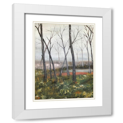 Misty Woods I White Modern Wood Framed Art Print with Double Matting by Reynolds, Jade