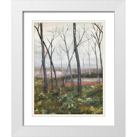 Misty Woods I White Modern Wood Framed Art Print with Double Matting by Reynolds, Jade
