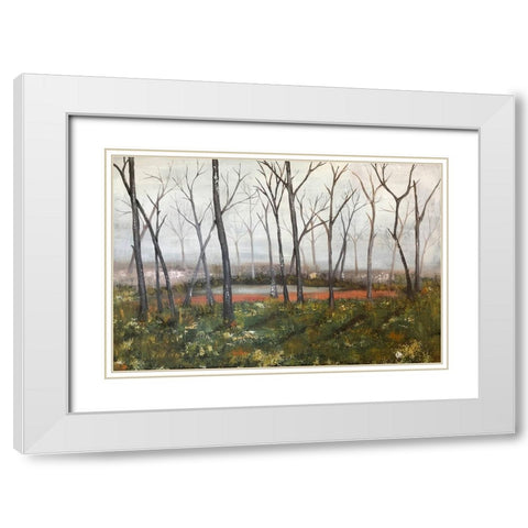 Misty Woods III White Modern Wood Framed Art Print with Double Matting by Reynolds, Jade