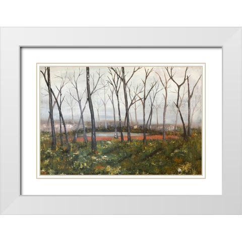 Misty Woods III White Modern Wood Framed Art Print with Double Matting by Reynolds, Jade
