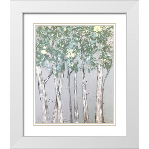 New Jubilee I White Modern Wood Framed Art Print with Double Matting by Reynolds, Jade
