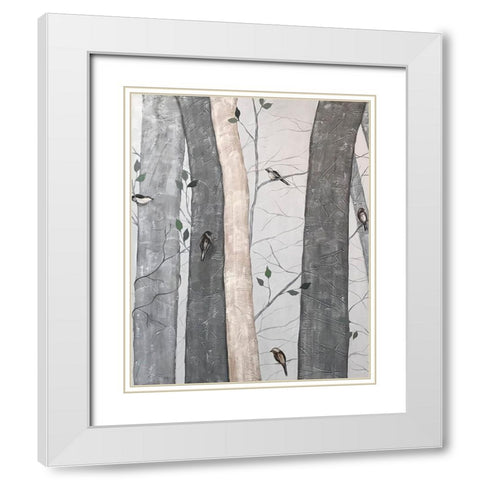 Into the Woods II White Modern Wood Framed Art Print with Double Matting by Reynolds, Jade