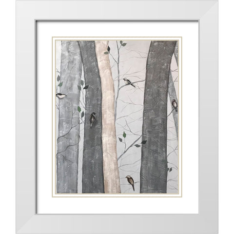Into the Woods II White Modern Wood Framed Art Print with Double Matting by Reynolds, Jade