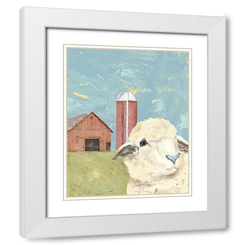 My Farm Friends I White Modern Wood Framed Art Print with Double Matting by Reynolds, Jade