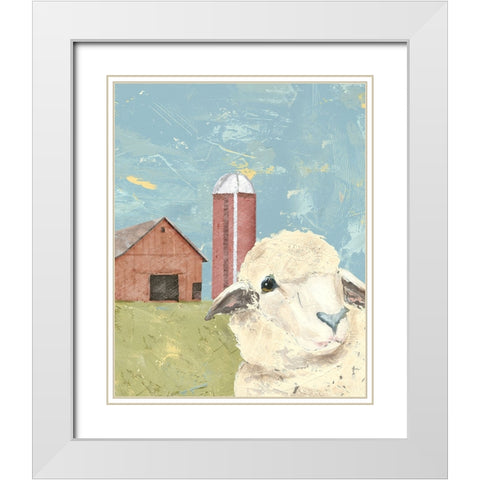 My Farm Friends I White Modern Wood Framed Art Print with Double Matting by Reynolds, Jade