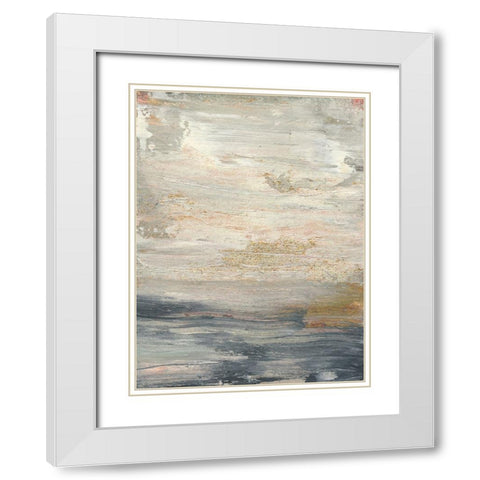 Serein I White Modern Wood Framed Art Print with Double Matting by Jachimiec, Sue