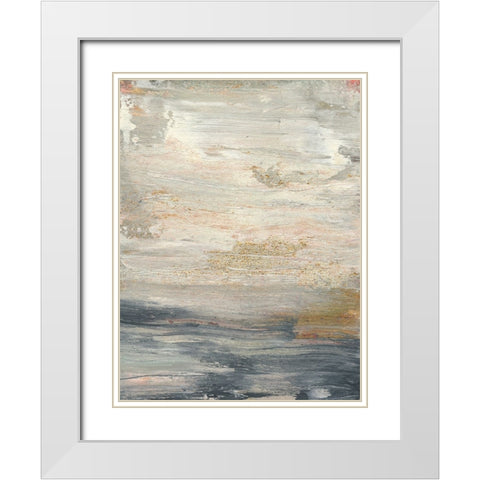 Serein I White Modern Wood Framed Art Print with Double Matting by Jachimiec, Sue