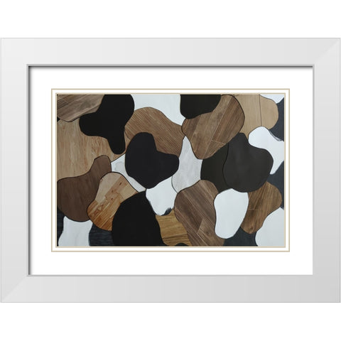 Chocolate Marshmallow Walnuts I White Modern Wood Framed Art Print with Double Matting by Good, Coco