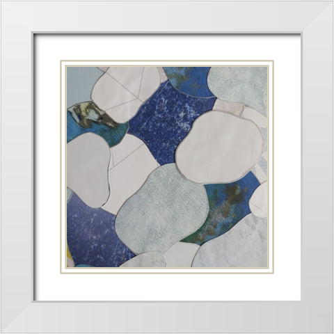 Koi Fish Pond II White Modern Wood Framed Art Print with Double Matting by Good, Coco
