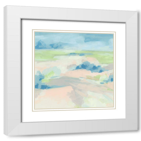 Soft Vista II White Modern Wood Framed Art Print with Double Matting by Vess, June Erica