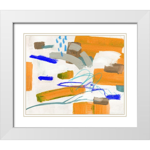 Citrus Peel II White Modern Wood Framed Art Print with Double Matting by Wang, Melissa