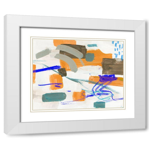 Citrus Peel IV White Modern Wood Framed Art Print with Double Matting by Wang, Melissa