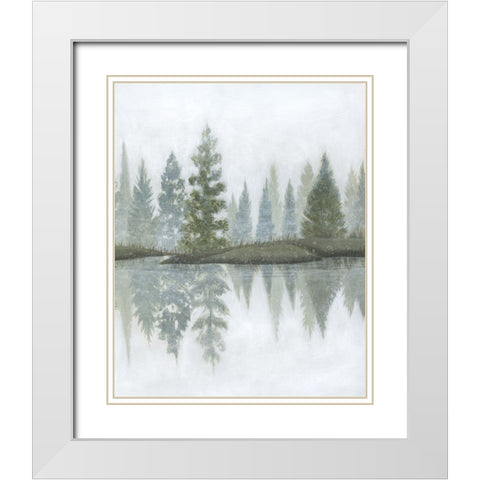 Hazy Winter Reflections II White Modern Wood Framed Art Print with Double Matting by Popp, Grace