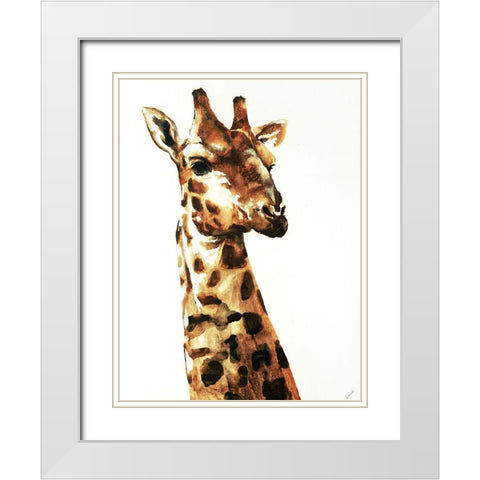 Safari Series IV White Modern Wood Framed Art Print with Double Matting by Schicker, Joshua