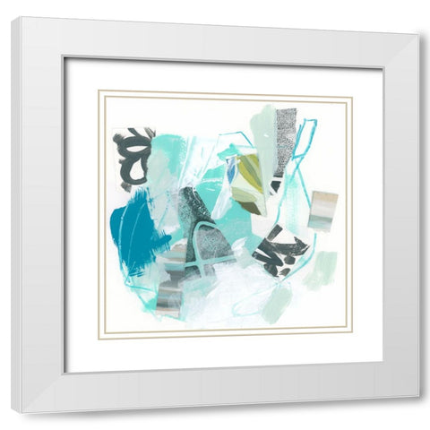 Sea Mirror IV White Modern Wood Framed Art Print with Double Matting by Vess, June Erica