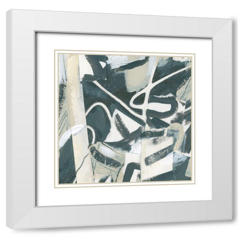 Chance Momentum I White Modern Wood Framed Art Print with Double Matting by Vess, June Erica