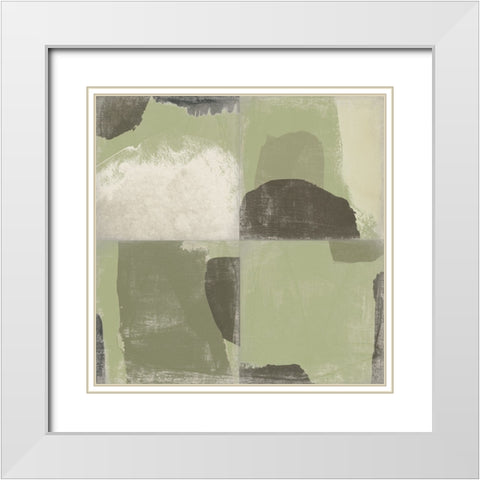 Custom Pastel Tile III White Modern Wood Framed Art Print with Double Matting by Vess, June Erica