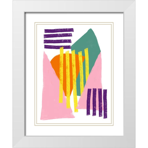 Color Plan I White Modern Wood Framed Art Print with Double Matting by Vess, June Erica