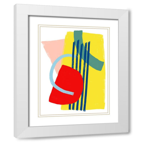 Color Plan II White Modern Wood Framed Art Print with Double Matting by Vess, June Erica