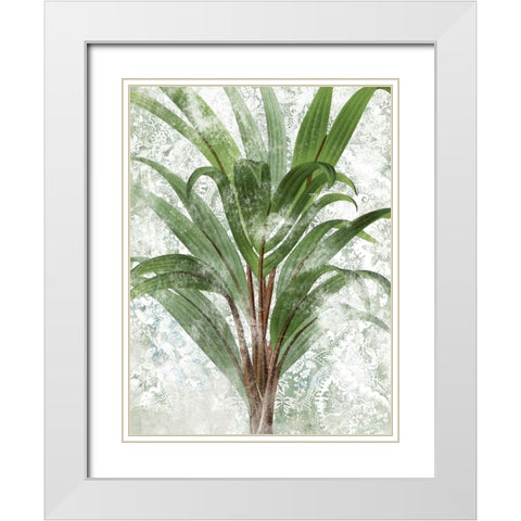 Lace Palms III White Modern Wood Framed Art Print with Double Matting by Vess, June Erica