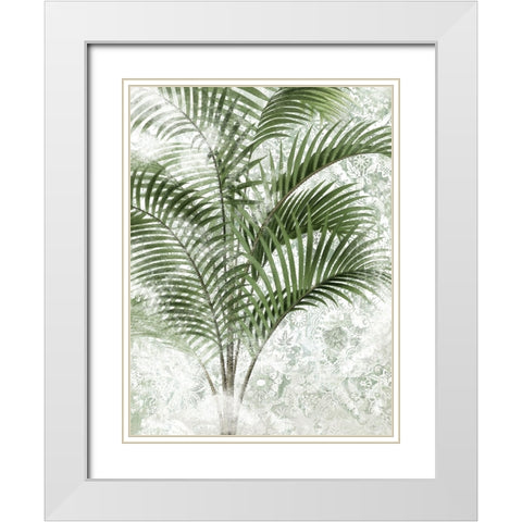 Lace Palms IV White Modern Wood Framed Art Print with Double Matting by Vess, June Erica