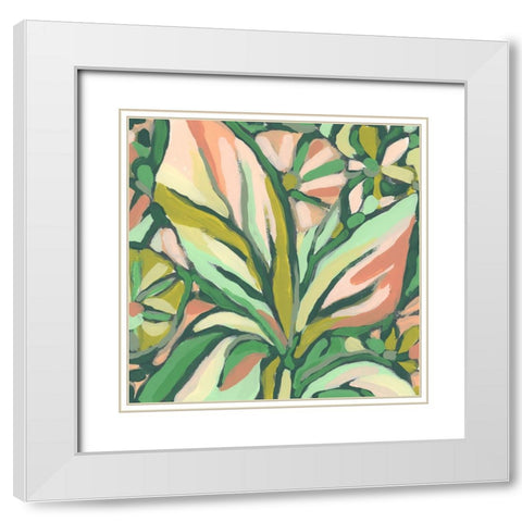 Candy Tropicals I White Modern Wood Framed Art Print with Double Matting by Vess, June Erica