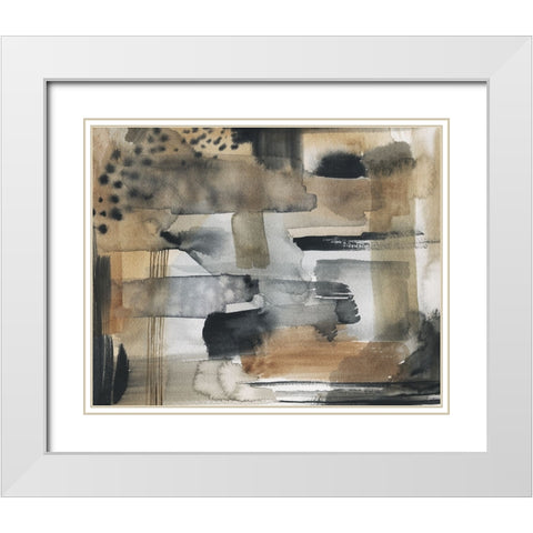 Safari Hide II White Modern Wood Framed Art Print with Double Matting by Popp, Grace