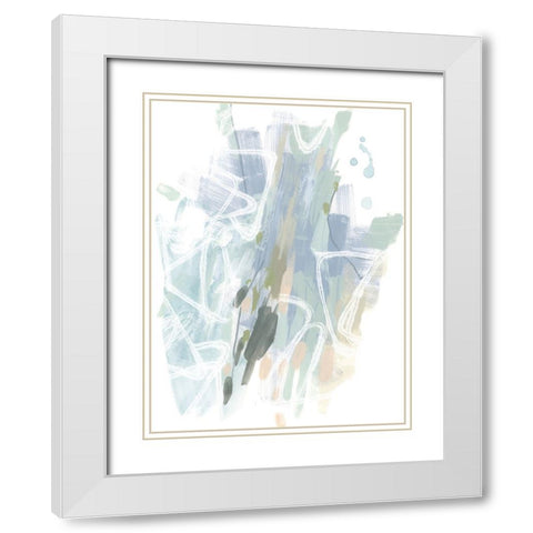 Loop Code II White Modern Wood Framed Art Print with Double Matting by Popp, Grace