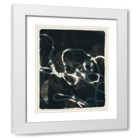 Shifting Shadows II White Modern Wood Framed Art Print with Double Matting by Barnes, Victoria