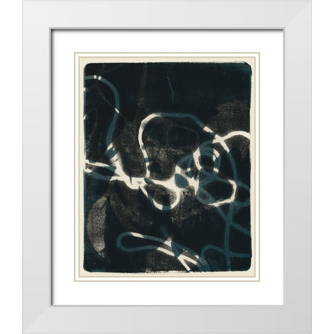 Shifting Shadows II White Modern Wood Framed Art Print with Double Matting by Barnes, Victoria