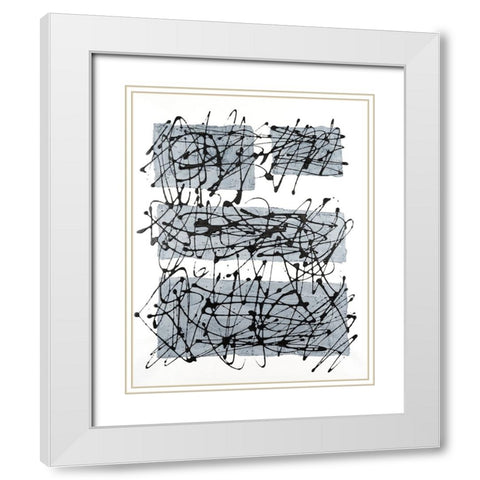 Paynes Blocks II White Modern Wood Framed Art Print with Double Matting by Willett, Michael