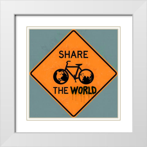 Graffiti Sign VI White Modern Wood Framed Art Print with Double Matting by Saunders, Alonzo