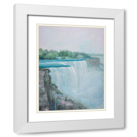 Niagara Falls River I White Modern Wood Framed Art Print with Double Matting by Iafrate, Sandra