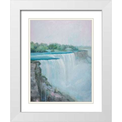 Niagara Falls River I White Modern Wood Framed Art Print with Double Matting by Iafrate, Sandra