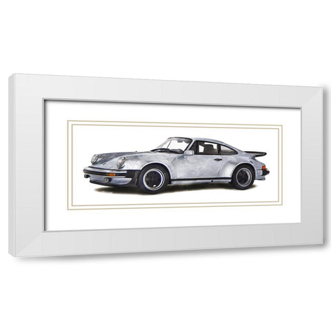 Classic Car I White Modern Wood Framed Art Print with Double Matting by Saunders, Alonzo