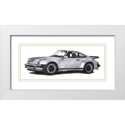 Classic Car I White Modern Wood Framed Art Print with Double Matting by Saunders, Alonzo